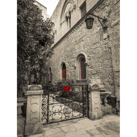 Traditional Maltese house, Mdina, Malta White Modern Wood Framed Art Print by Frank, Assaf