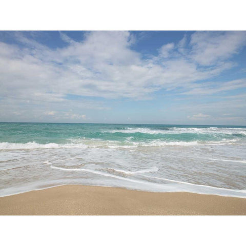 Beautiful tropical beach Gold Ornate Wood Framed Art Print with Double Matting by Frank, Assaf