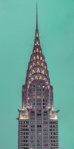Chrysler Building in New York city Black Ornate Wood Framed Art Print with Double Matting by Frank, Assaf