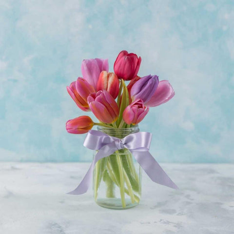 Ranuncuclus flowers in a vase White Modern Wood Framed Art Print by Frank, Assaf