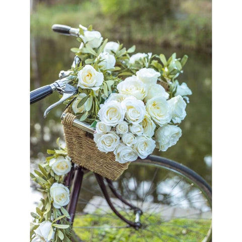 Variety of pulses in a wooden box White Modern Wood Framed Art Print by Frank, Assaf