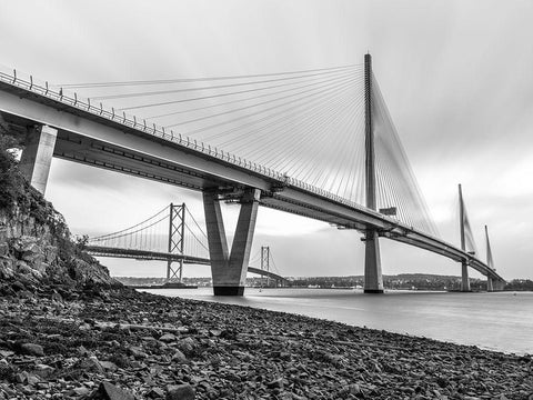 Queensferry Crossing, Scotland Black Ornate Wood Framed Art Print with Double Matting by Frank, Assaf