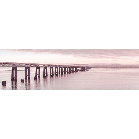 Tay Rail Bridge, Dundee, Scotland,FTBR 1856 Black Modern Wood Framed Art Print with Double Matting by Frank, Assaf