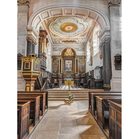 All Saints Church-Northampton-UK Black Modern Wood Framed Art Print with Double Matting by Frank, Assaf