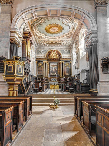 All Saints Church-Northampton-UK White Modern Wood Framed Art Print with Double Matting by Frank, Assaf