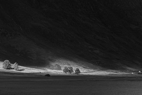 Glen Coe valley-Scotland Black Ornate Wood Framed Art Print with Double Matting by Frank, Assaf