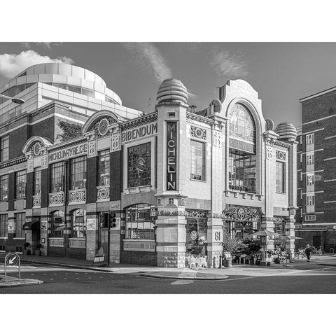 Michelin House-London White Modern Wood Framed Art Print by Frank, Assaf