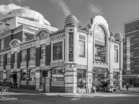Michelin House-London Black Ornate Wood Framed Art Print with Double Matting by Frank, Assaf