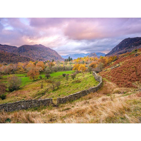 Castle Crag-Lake District Black Modern Wood Framed Art Print by Frank, Assaf