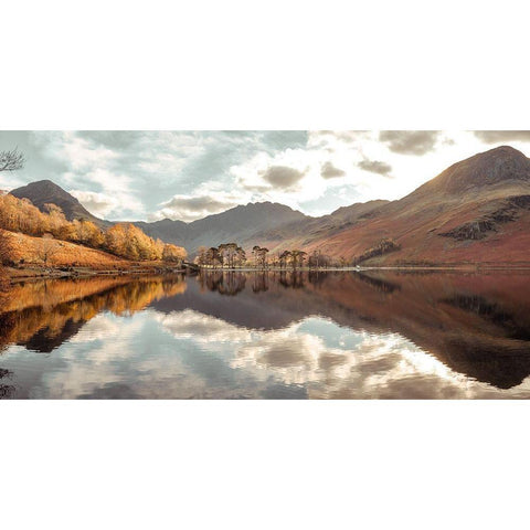 Still Lake-Lake District Black Modern Wood Framed Art Print by Frank, Assaf