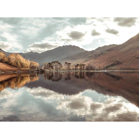 Still Lake-Lake District Black Modern Wood Framed Art Print by Frank, Assaf