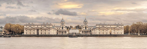 Royal Naval College-Greenwich Black Ornate Wood Framed Art Print with Double Matting by Frank, Assaf