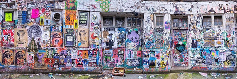 Graffiti-Lane-London White Modern Wood Framed Art Print with Double Matting by Frank, Assaf