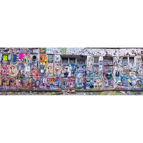 Graffiti-Lane-London Black Modern Wood Framed Art Print with Double Matting by Frank, Assaf