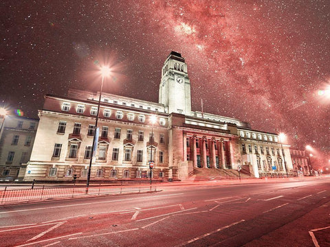 Parkinson Building-Leeds Black Ornate Wood Framed Art Print with Double Matting by Frank, Assaf