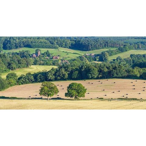 England hills Black Modern Wood Framed Art Print by Frank, Assaf