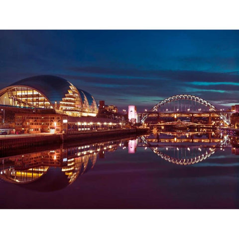 AF20120826 Newcastle 006-Edit Black Modern Wood Framed Art Print with Double Matting by Frank, Assaf