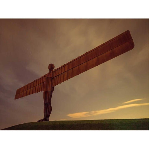 AF20120826 Angel of The North 015 Gold Ornate Wood Framed Art Print with Double Matting by Frank, Assaf