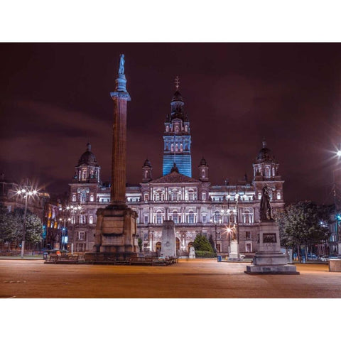 AF20121004 Glasgow 260C06 Black Modern Wood Framed Art Print with Double Matting by Frank, Assaf