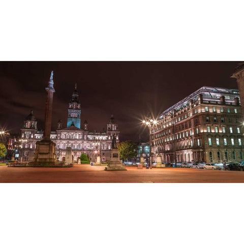 AF20121004 Glasgow 259 Black Modern Wood Framed Art Print with Double Matting by Frank, Assaf