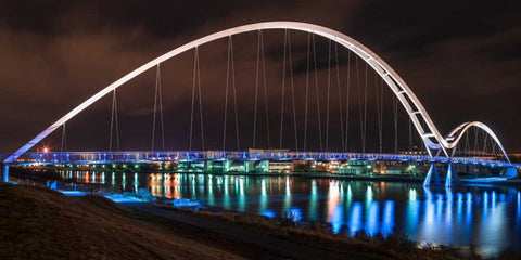 AF20121005 Middlesbrough 104C01 White Modern Wood Framed Art Print with Double Matting by Frank, Assaf
