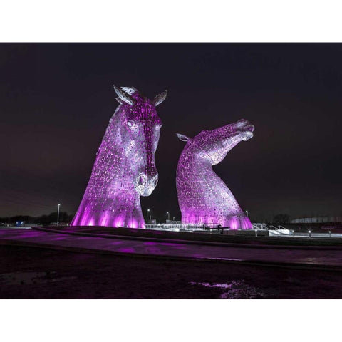 AF20150306 The Kelpies 1310C02 Gold Ornate Wood Framed Art Print with Double Matting by Frank, Assaf