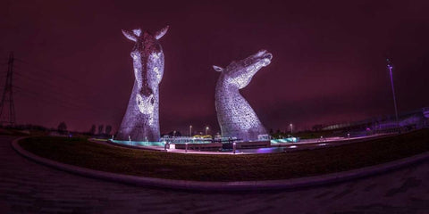 AF20150306 The Kelpies 1347PC02 White Modern Wood Framed Art Print with Double Matting by Frank, Assaf