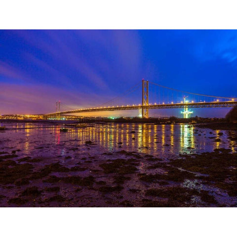 AF20150307 Forth Bridge 1577 Black Modern Wood Framed Art Print with Double Matting by Frank, Assaf