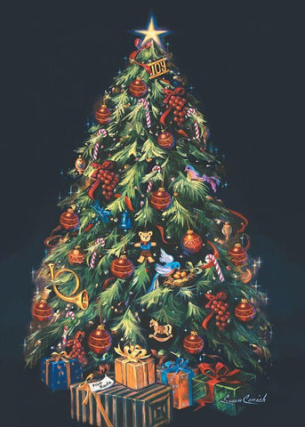 O Christmas tree White Modern Wood Framed Art Print with Double Matting by Comish, Susan