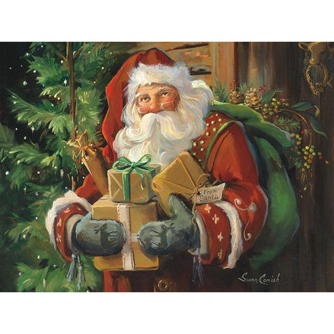 Holiday Cheer White Modern Wood Framed Art Print by Comish, Susan