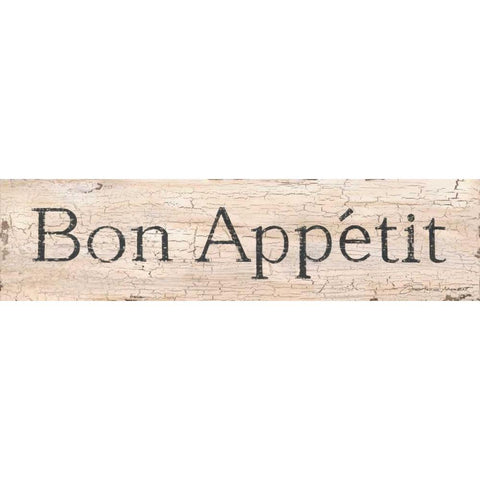 Bon Appetit Black Modern Wood Framed Art Print with Double Matting by Marrott, Stephanie