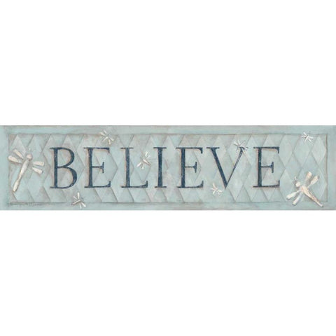 Believe White Modern Wood Framed Art Print by Marrott, Stephanie