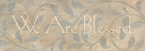 We Are Blessed Black Ornate Wood Framed Art Print with Double Matting by Marrott, Stephanie