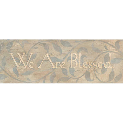 We Are Blessed Black Modern Wood Framed Art Print with Double Matting by Marrott, Stephanie