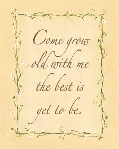 Come Grow Old with Me Black Ornate Wood Framed Art Print with Double Matting by Marrott, Stephanie