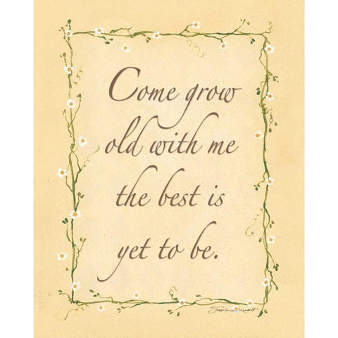 Come Grow Old with Me Black Modern Wood Framed Art Print by Marrott, Stephanie
