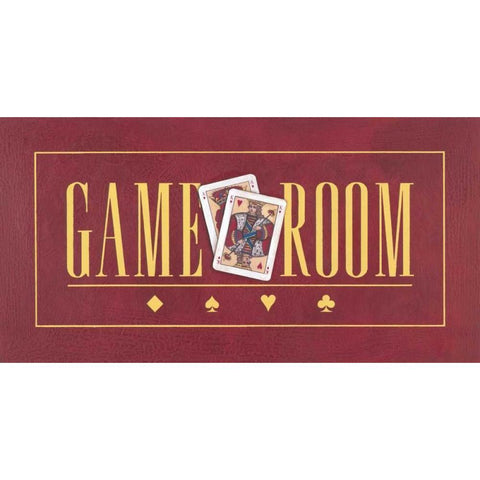 Game Room Black Modern Wood Framed Art Print with Double Matting by Marrott, Stephanie