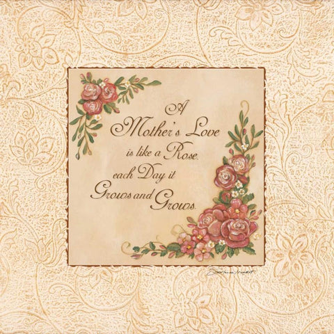 A Mothers Love Gold Ornate Wood Framed Art Print with Double Matting by Marrott, Stephanie