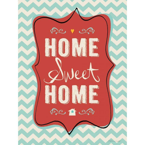 Home Sweet Home White Modern Wood Framed Art Print by Marrott, Stephanie