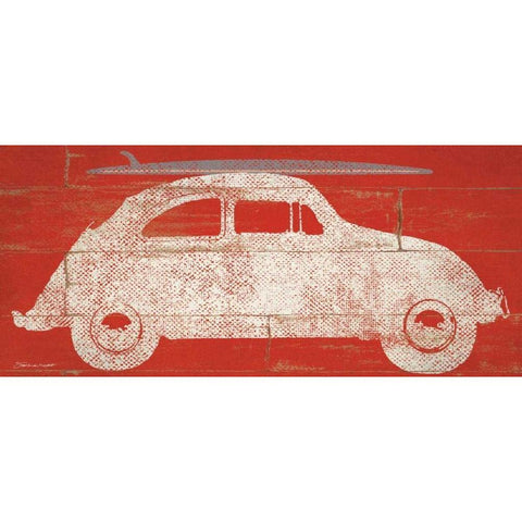 Car White Modern Wood Framed Art Print by Marrott, Stephanie