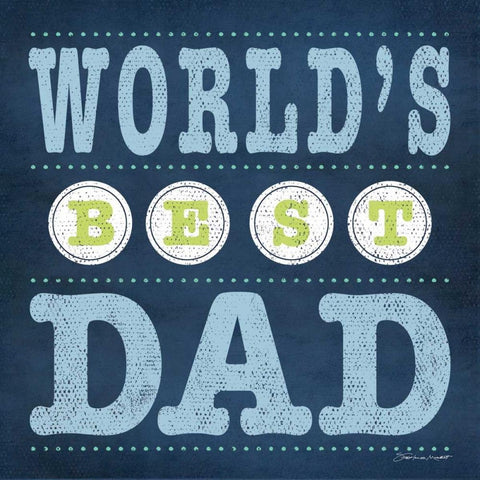 Best Dad Black Modern Wood Framed Art Print with Double Matting by Marrott, Stephanie