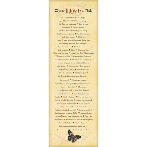 Love a Child Black Modern Wood Framed Art Print with Double Matting by Marrott, Stephanie