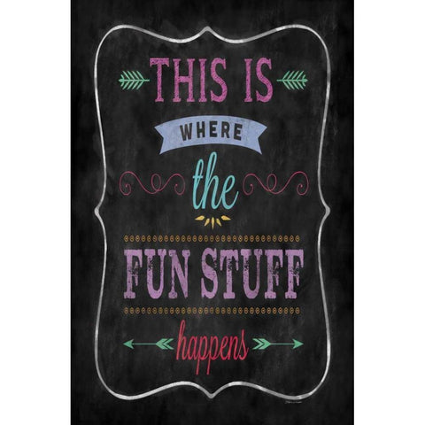 Fun Stuff White Modern Wood Framed Art Print by Marrott, Stephanie