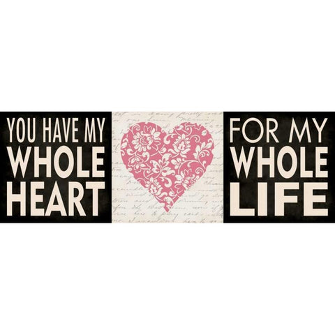 Whole Heart White Modern Wood Framed Art Print by Marrott, Stephanie