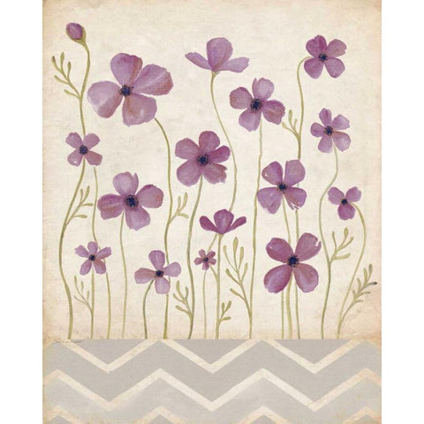 Orchid Poppies Gold Ornate Wood Framed Art Print with Double Matting by Marrott, Stephanie