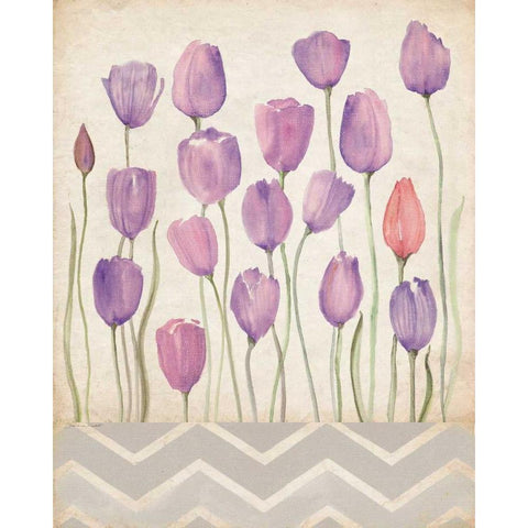 Orchid Tulips White Modern Wood Framed Art Print by Marrott, Stephanie