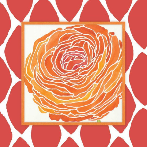 Modern Flower I White Modern Wood Framed Art Print by Marrott, Stephanie