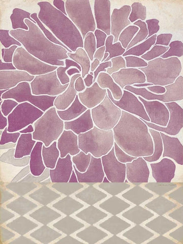 Dahlia Orchid II White Modern Wood Framed Art Print with Double Matting by Marrott, Stephanie