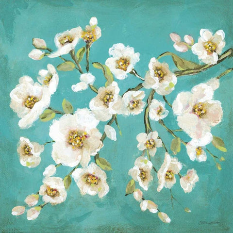 Spring Blossoms II Black Modern Wood Framed Art Print with Double Matting by Marrott, Stephanie