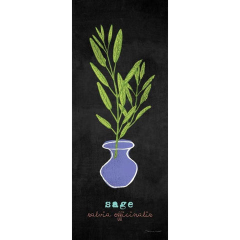 Sage Black Modern Wood Framed Art Print by Marrott, Stephanie